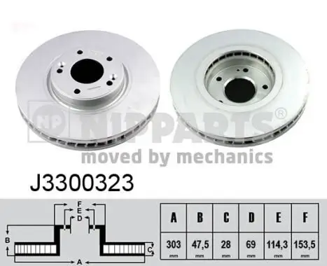 Bremsscheibe NIPPARTS J3300323