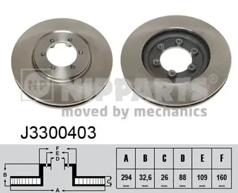Bremsscheibe NIPPARTS J3300403