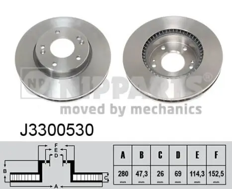 Bremsscheibe Vorderachse NIPPARTS J3300530