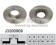 Bremsscheibe Vorderachse NIPPARTS J3300909