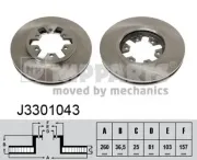 Bremsscheibe Vorderachse NIPPARTS J3301043