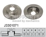 Bremsscheibe Vorderachse NIPPARTS J3301071