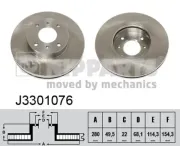 Bremsscheibe Vorderachse NIPPARTS J3301076