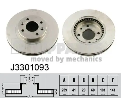 Bremsscheibe NIPPARTS J3301093 Bild Bremsscheibe NIPPARTS J3301093