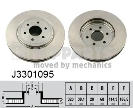 Bremsscheibe NIPPARTS J3301095