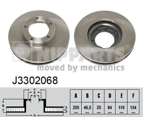 Bremsscheibe NIPPARTS J3302068 Bild Bremsscheibe NIPPARTS J3302068