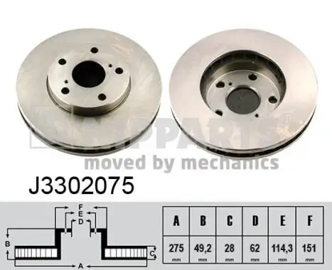 Bremsscheibe NIPPARTS J3302075