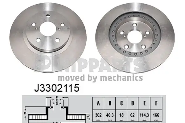 Bremsscheibe Vorderachse NIPPARTS J3302115