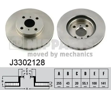 Bremsscheibe NIPPARTS J3302128