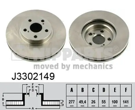 Bremsscheibe Vorderachse NIPPARTS J3302149