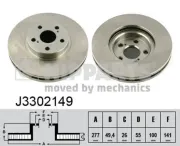 Bremsscheibe Vorderachse NIPPARTS J3302149