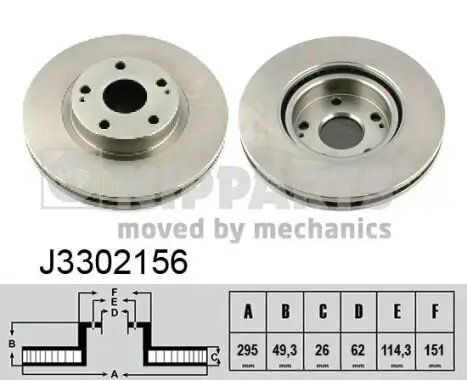 Bremsscheibe NIPPARTS J3302156 Bild Bremsscheibe NIPPARTS J3302156