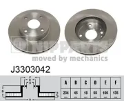 Bremsscheibe NIPPARTS J3303042