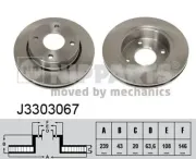Bremsscheibe Vorderachse NIPPARTS J3303067
