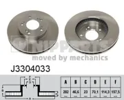 Bremsscheibe Vorderachse NIPPARTS J3304033