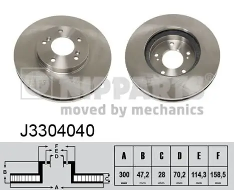 Bremsscheibe NIPPARTS J3304040