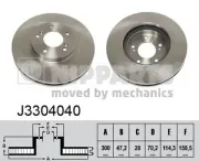 Bremsscheibe NIPPARTS J3304040