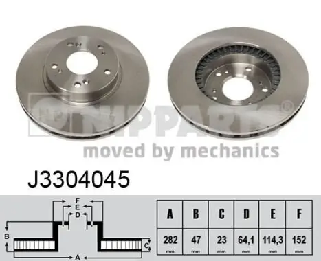 Bremsscheibe Vorderachse NIPPARTS J3304045 Bild Bremsscheibe Vorderachse NIPPARTS J3304045