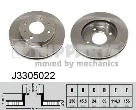 Bremsscheibe NIPPARTS J3305022