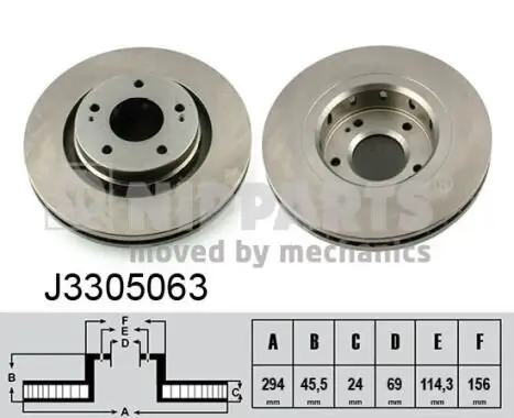 Bremsscheibe Vorderachse NIPPARTS J3305063