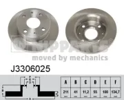 Bremsscheibe Vorderachse NIPPARTS J3306025