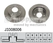 Bremsscheibe NIPPARTS J3308006