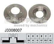 Bremsscheibe Vorderachse NIPPARTS J3308007