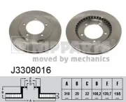 Bremsscheibe NIPPARTS J3308016