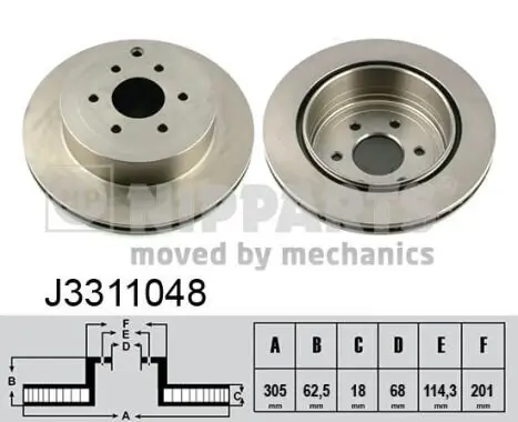 Bremsscheibe NIPPARTS J3311048