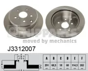 Bremsscheibe NIPPARTS J3312007