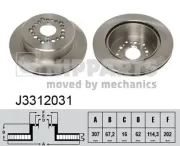 Bremsscheibe NIPPARTS J3312031