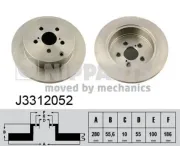 Bremsscheibe Hinterachse NIPPARTS J3312052
