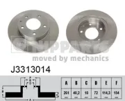 Bremsscheibe Hinterachse NIPPARTS J3313014