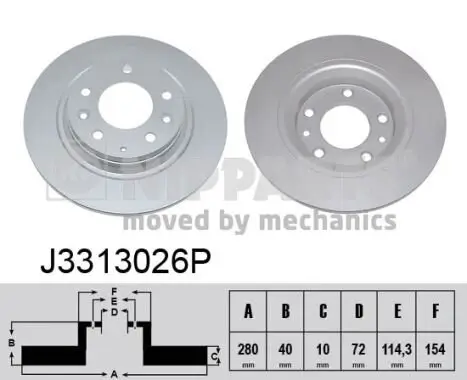 Bremsscheibe NIPPARTS J3313026P