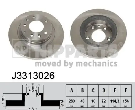 Bremsscheibe NIPPARTS J3313026