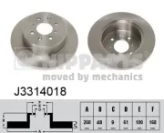 Bremsscheibe NIPPARTS J3314018