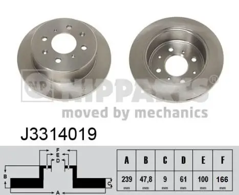 Bremsscheibe NIPPARTS J3314019