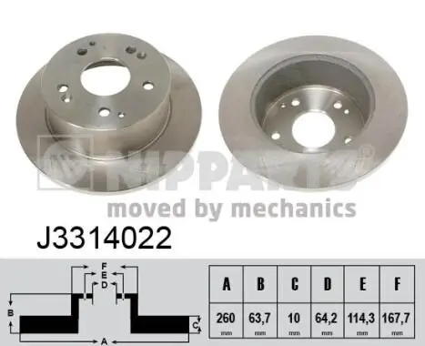 Bremsscheibe NIPPARTS J3314022