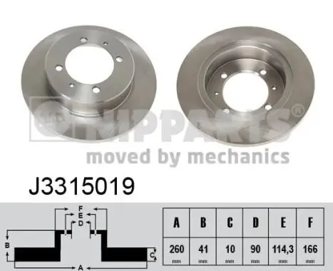 Bremsscheibe NIPPARTS J3315019