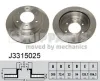 Bremsscheibe Hinterachse NIPPARTS J3315025