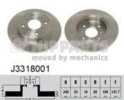 Bremsscheibe NIPPARTS J3318001