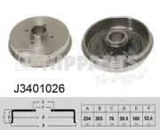 Bremstrommel NIPPARTS J3401026