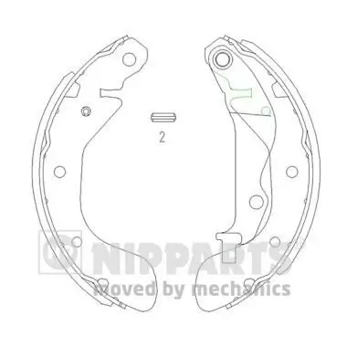 Bremsbackensatz NIPPARTS J3500907 Bild Bremsbackensatz NIPPARTS J3500907