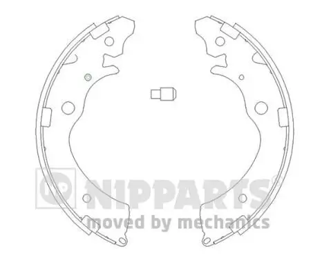 Bremsbackensatz Hinterachse NIPPARTS J3504020