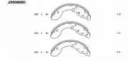 Bremsbackensatz NIPPARTS J3508020