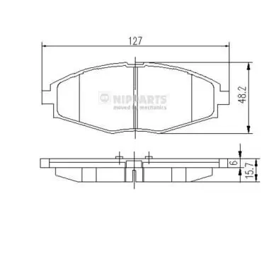 Bremsbelagsatz, Scheibenbremse NIPPARTS J3600909 Bild Bremsbelagsatz, Scheibenbremse NIPPARTS J3600909