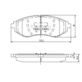 Bremsbelagsatz, Scheibenbremse Vorderachse NIPPARTS J3600911