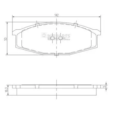 Bremsbelagsatz, Scheibenbremse NIPPARTS J3601034