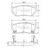 Bremsbelagsatz, Scheibenbremse Vorderachse NIPPARTS J3601048