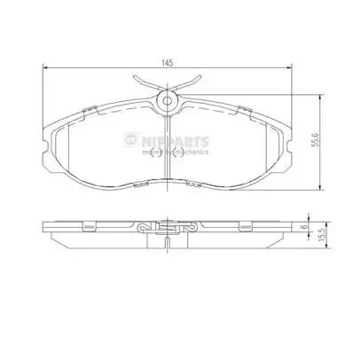 Bremsbelagsatz, Scheibenbremse NIPPARTS J3601056